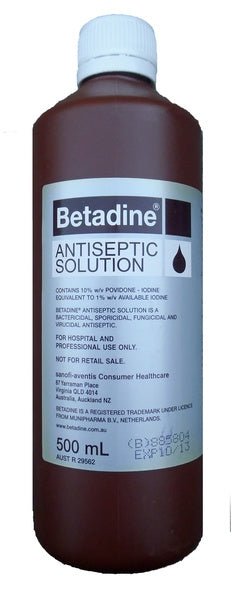 Betadine solution 500mL - Equine Wound Care - AIRR - 18751