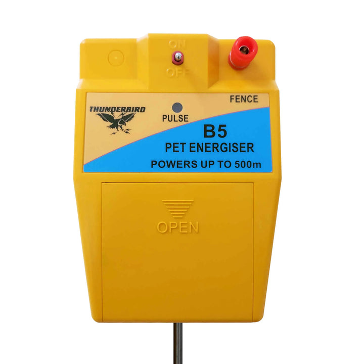 Thunderbird B - 5 Pet Energiser - 500m Battery Energiser - Thunderbird - B - 5